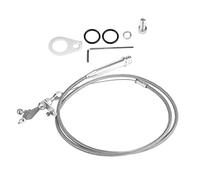 Headerbs Kickdown Cable Braided Down Cable Kit Plastic Detent Wire with Mounting Fittings for 700R4 Transmissions for On The Go Installation