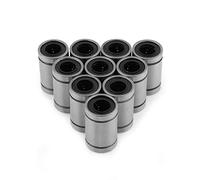 Headerbs LM8UU Linear Motion Bearings, Bearing Steel 8mm Ball Bearing Bushing, Double Sealed Low Noise Smooth Motion 8x15x24mm for 3D Printer CNC Engraving Machine