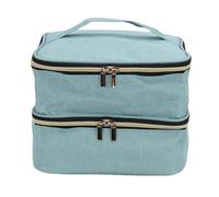 Headerbs Nail Polish Organizer Double Layer Holds 30 Bottles Nail Lamp Storage Carrying Case