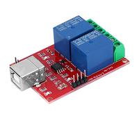 Headerbs Relay Module Switch, USB 5V 2 Channel USB Control Switch Relay Module, Driver Free Control Chip, 10A AC 30V 10A DC, for PC Intelligent and Automation