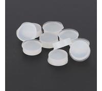 Headerbs Rubber Flute Hole Plug Replacement 10 Pcs 7x2.5mm, Flute Repair Accessories with White CF98 or Transparent CF99 for Musical Instruments (Transparent CF99)