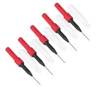 Headerbs Testing Probe Test Set Multimeter Needle Wire Piercing, 5Pcs 0.7mm Pin Probes Insulation with 4mm Banana Socket for Automotive Diagnosis, Industry, School (Red)