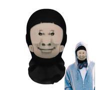 Headgear Face Cover, Realistic Funny Costume Hat, 9.06x15.75 inches Full Face Cosplay Mask, Unique Novelty Headgear, Hilarious Props for Halloween Parties Pranks Events, Gag, Adult