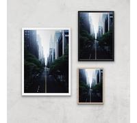 Heading Down Town Giclee Art Print - A3 - White Frame