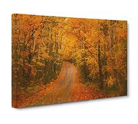 Heading into the Forest Canvas Print | Gallery Wrapped 30mm Frame Wall Art | 30x20 inches | Ready to Hang | Abstract Landscape Picture | Living Room Bedroom Lounge Office