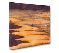Heading into the Surf Canvas Print | Gallery Wrapped 30mm Frame Wall Art | 20x20 inches | Ready to Hang | Abstract Seascape Picture | Living Room Bedroom Lounge Office