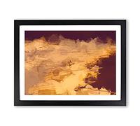 Heading Into The Surf In Abstract Modern Art Framed Print | A4 Black Framed Wall Art | Ready to Hang | Abstract Fantasy Picture | Living Room Bedroom Lounge Office