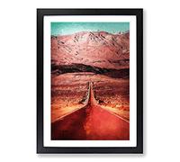 Heading to Death Valley in Abstract Framed Print | A2 Black Framed Wall Art | Ready to Hang | Abstract Landscape Picture | Living Room Bedroom Lounge Office
