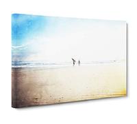 Heading to the Surf Canvas Print | Gallery Wrapped 30mm Frame Wall Art | 30x20 inches | Ready to Hang | Coastal Seascape Picture | Living Room Bedroom Lounge Office