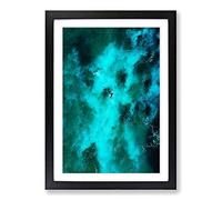 Heading to The Surf in Australia in Abstract Framed Print | A2 Black Framed Wall Art | Ready to Hang | Abstract Fantasy Picture | Living Room Bedroom Lounge Office