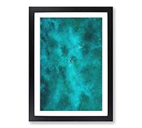 Heading to The Surf in Australia Painting Framed Print | A2 Black Framed Wall Art | Ready to Hang | Modern Historical Picture | Living Room Bedroom Lounge Office