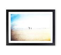 Heading to The Surf Painting Framed Print | A2 Black Framed Wall Art | Ready to Hang | Modern Historical Picture | Living Room Bedroom Lounge Office