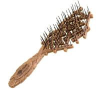 Head Jog 19 Coconut Brush - Eco-Friendly Detangler with Flexible Bristles for Wet or Dry Hair - Made from Coconut Husk - Gentle Detangle Hair Brush for Women and Men in Cream
