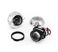 Headlamp 40W 2.5'' Bi-Led Lens For H1 H4 H7 9005/9006 Socket Car Headlight Retrofit Upgrade Full Kit With LED Shrouds White Yellow Headlight Assembly(4300K,With Mask-GTI)