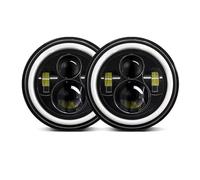 Headlamp assembly For Land For Rover For Defender 90 For Range For Rover For County For Classic For Sport For Utility 4-Door 7 Inch Led Car Headlight DRL H4 Headlamp Front Light Assembly(2piece)