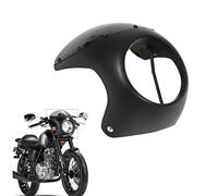 Headlamp Fairing, 7in Protective Windshield Motorcycle Headlight Fairing, Universal for Motorcycles with Round Headlamps (Matte Black Color)