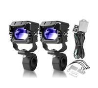 Headlamp For Car SUV ATV 100W Motorcycle LED Spotlight Mini Demon Eye Headlight Lens 10000lm Hi/Lo Beam Devil Eyes Retrofit Driving Lamp Motorcycle Head Lamp(2pcs T20)