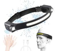 Headlamp LED Rechargeable, 230° Sensor LED Headlamp COB&XPE Super Bright 600 Lumen Headlamp 5 Light Modes Light IPX4 Led Headlamp LED Lenser for Fishing, Camping, Running, Cycling