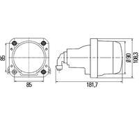 HELLA 1BL 009 999-041 DE/Halogen-Headlight - 90mm Performance - 24V - round - Fitting - Hardened diffusing lens - Left Front/Right Front