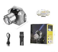 Headlamp, Rechargeable 2400mAh LED Headlight with Rotating Zoom and Motion Sensor, Multi-Mode Bright Light for Camping Hiking Outdoor Activities(D)