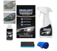 Headlamp Restoration Kit, Headlight Cleaner, Car Headlight Restoration Spray, Headlight Restore and Protect for All Vehicles, Removes Yellowing, Improves Clarity and Visibility (1 Kit)