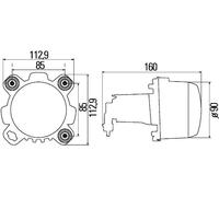 Hella Headlight Headlamp H1 Right