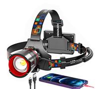 Headlamp.USB Rechargeable Headlamp.Ultra Bright Head Lamp 90000 LM Max.Super Bright LED Head Light.Zoomable IPX54 Headlight.Camping Accessories.4 Modes Waterproof Headlight Camping Gear for Adults