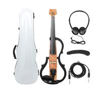 Headless 4/4 Violin Carbon Fiber Electric Violin With Bow Carry Case Headphone Cable Shoulder Rest Violin Parts Accessories