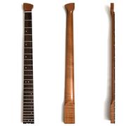 Headless 4 String Bass Guitar Neck 24 Frets Roasted Flame Maple Rosewood Fingerboard Stainless Steel Frets Wheel Truss Rod Bone Nut Compatible with Ibanez EHB Style for Most Headless Bass Guitar Neck
