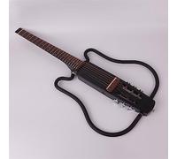 Headless Electric Guitar Headless Foldable Silent Electric Guitar Portable Travel Silent Built In Effector Multi-function Guitars (Color : Left Hand)