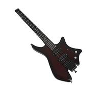 Headless Electric Guitar HH Double Coil Pickup With Locking String Headless Electric Guitar Set With Professional Speaker (Color : 03)