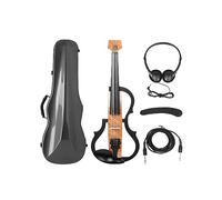 Headless Electric Violin 4/4 Carbon Fiber Fiddle Electric Violin With Bow Carry Case Headphone Cable Shoulder Rest