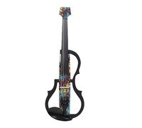 Headless Electroacoustic Violin Carbon Fiber Mute Violin Adult Professional Performance Electroacoust (Color : 02)