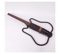 Headless Foldable Silent Electric Guitar Portable Travel Silent Built In Effector Multi-function Guitars Headless Guitars for Adults (Color : Right Hand)