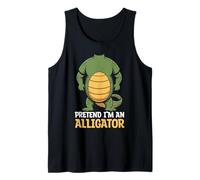 Headless Funny Halloween Costume Pretend I'm an Alligator Tank Top