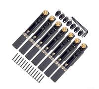 Headless Guitar Bridge, 75 * 10mm 7 Strings Headless Guitar Bridge Replacement Accessorys For Guitar Musical Instrument Replacement(Black)