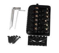 Headless Guitar Bridge Tailpiece, Fixed 6 String Electric Guitars Roller Saddle Replacement, sturdy Metal Material, Easy Installation, Good Sound Transmission, Lightweight and Uni