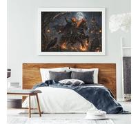 Headless Horseman Fiery Skull Rider 1000 Pieces Jigsaw Puzzle, Puzzle Night