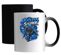 Headless Soldier in Tactical Gear Ceramic Magic Mug White