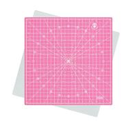 Headley Tools 12"x12" Rotating Cutting Mat, Self Healing Mat with 360-Degree Rotation & Anti-Slip Base, Sewing Board Cutting Mat Perfect for Fabric Quilting Leather Hobby Project，Pink