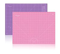 Headley Tools 18x24 Inch Thickened Self Healing Cutting Mat, A2 Rotary Cutting Sewing Mat for Crafts, Double Sided 5-Ply Table Cutting Board for Fabric, Quilting, Arts, Scrapbooking, Pink/Purple