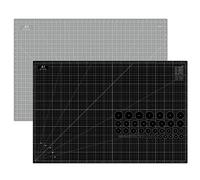 Headley Tools 24 x 36 Inch Thickened Self Healing Sewing Cutting Mat, A1 Rotary Cutting Sewing Mat for Crafts, Double Sided 5-Ply Table Cutting Board for Fabric Quilting Leather Arts Hobby, Grey/Black