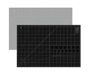 Headley Tools 24 x 36 Inch Thickened Self Healing Sewing Cutting Mat, A1 Rotary Cutting Sewing Mat for Crafts, Double Sided 5-Ply Table Cutting Board for Fabric Quilting Leather Arts Hobby, Grey/Black