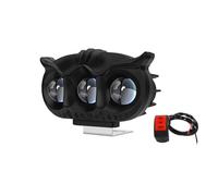 Headlight 1/2pcs Motorcycle Headlight LED Spot Light Shape 3 Light 5 Modes Three Colors Strobe Fog Light Motorbike Running Lamp Headlamp(1LED with switch)