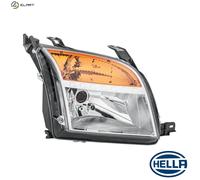 HELLA Headlights 1ED 247 026-261 Right W5W, H4, PY21W Halogen 12 yellow for right-hand traffic
