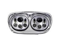 Headlight 1Pcs For Road For Glide For FLTR 2004 05 06 07 08 09 10 11 12 2013 Motorcycle Dual LED Projector Headlight Lamp With Angel Eye Headlamp(Short Wire)
