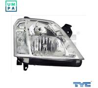 TYC Headlight 20-0337-05-2 Right LHD Europe Edition for Opel Meriva A (X03) 2003-2010
