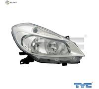 TYC Headlights 20-0793-25-2 Right H7/H7 for right-hand traffic RENAULT: CLIO 3, Clio III Grandtour