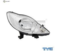 TYC Headlight 20-11607-05-2 for Peugeot CFB/CFA 1.0L 3cyl 1078HT 1.4L 4cyl 107 Right Electric