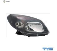 TYC 20-11794-36-2 Headlight for DACIA